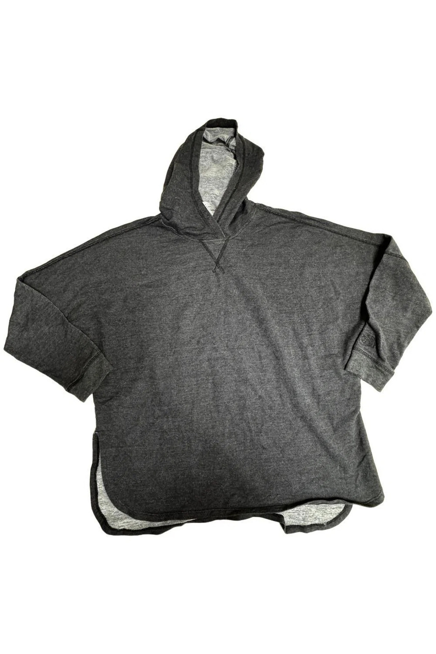 The North Face Women's Terry Pullover Hoodie Sweatshirt Dk Grey - Regular